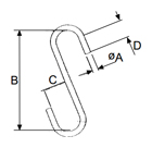 Ganci ad S di acciaio legato